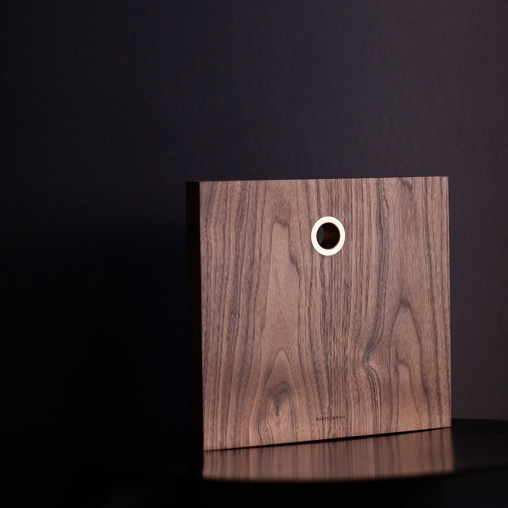 Black walnut Solid wood serving boards with brass ring. Handmade in Vancouver BC by Brett Yarish